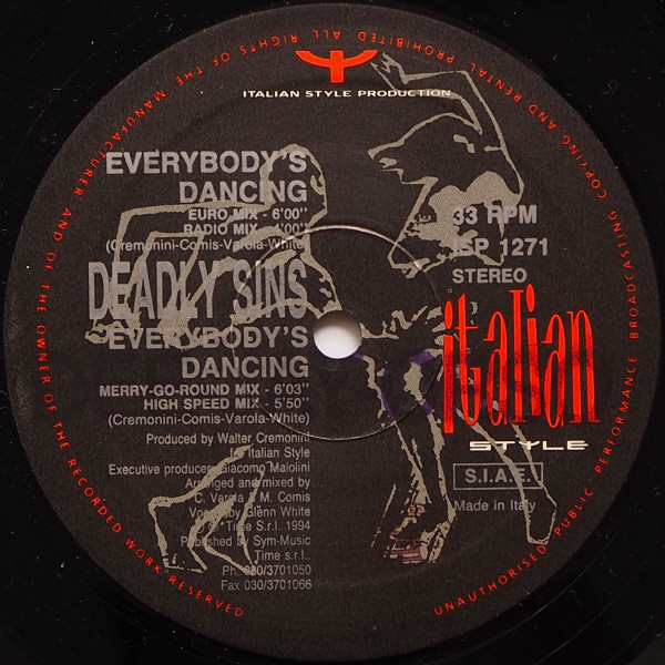 Deadly Sins - Everybody's Dancing | Italian Style Production (ISP 1271) - 3