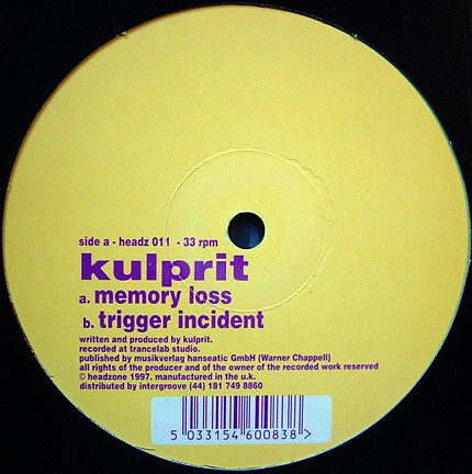 Kulprit - Memory Loss | Headzone (headz 011)