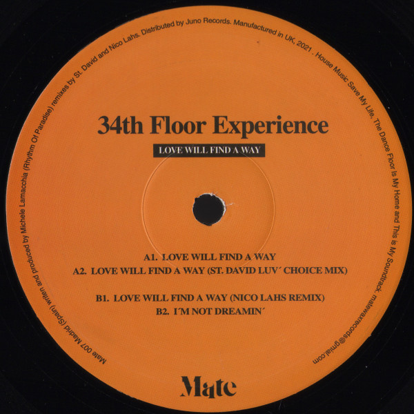 34th Floor Experience - Love Will Find A Way | Mate (Mate 007) - main