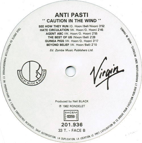 Anti-Pasti - Caution In The Wind | Virgin (201.936) - 4 Anti-Pasti - Caution In The Wind | Virgin (201.936) - 4
