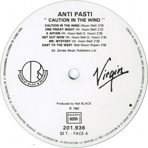Anti-Pasti - Caution In The Wind | Virgin (201.936) - 3 Anti-Pasti - Caution In The Wind | Virgin (201.936) - 3