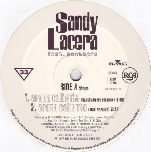 Sandy Lacera Feat. Panthera - Arena Caliente | RCA (74321 49482 1)
