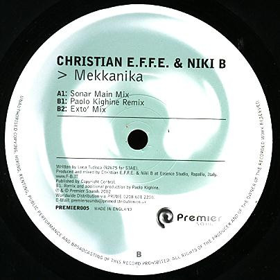 Niki B & Christian E.F.F.E. - Mekkanika | Premier Sounds (PREMIER 005) - main