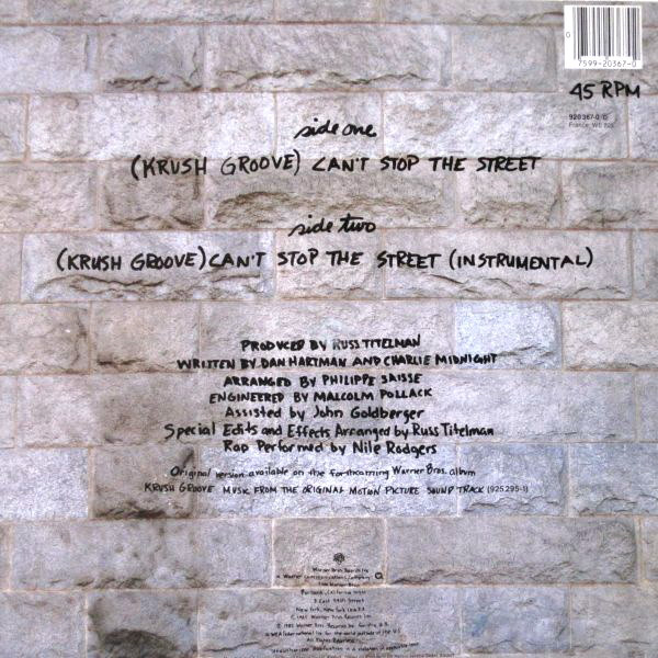 Chaka Khan - (Krush Groove) Can't Stop The Street | Warner Bros. Records (920 367-0) - 2