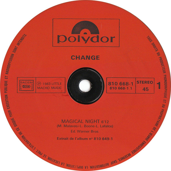 Change - Magical Night | Polydor (810 668-1) - 3