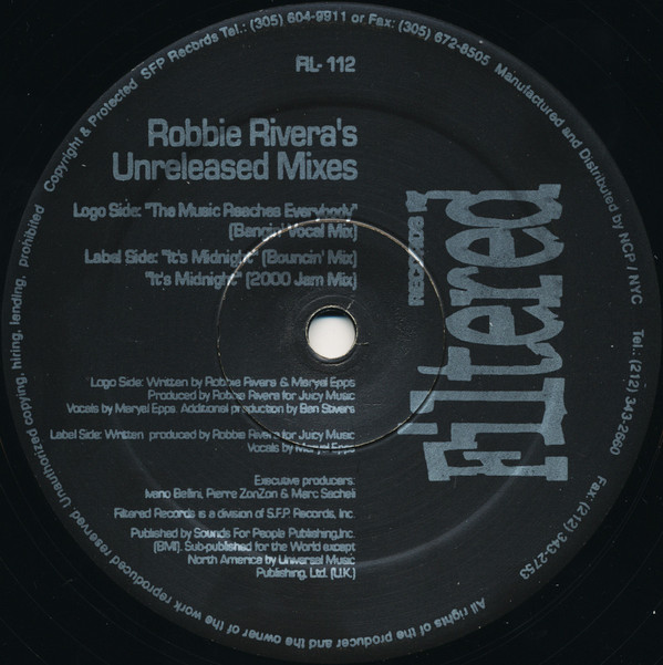 Robbie Rivera - Unreleased Mixes | Filtered Records (FIL-112) - 2 Robbie Rivera - Unreleased Mixes | Filtered Records (FIL-112) - 2