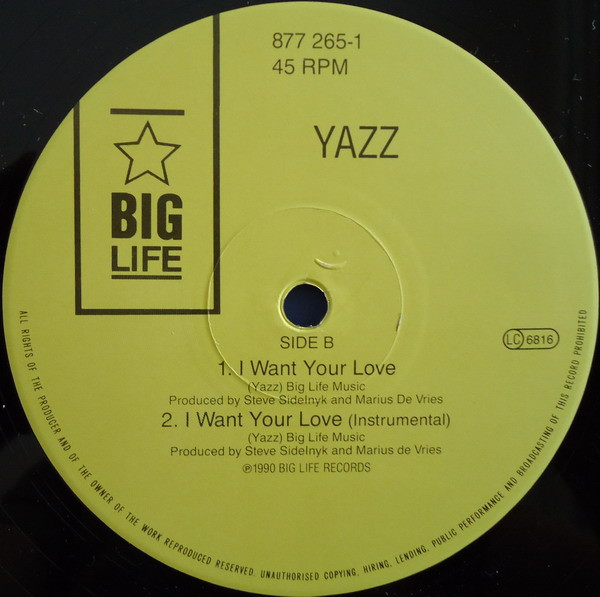 Yazz - Treat Me Good | Big Life (877 265-1) - 4