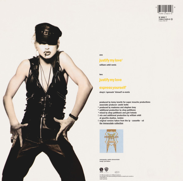Madonna - Justify My Love (William Orbit Remix) | Sire (W 9000 T) - 2 Madonna - Justify My Love (William Orbit Remix) | Sire (W 9000 T) - 2