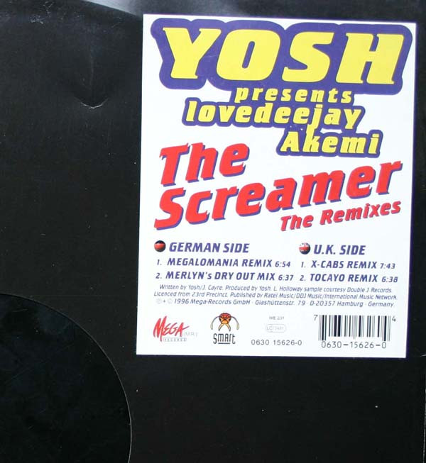 Yosh Presents Lovedeejay Akemi - The Screamer (Remixes) | Smart Records Copenhagen (0630 15626-0) - 2 Yosh Presents Lovedeejay Akemi - The Screamer (Remixes) | Smart Records Copenhagen (0630 15626-0) - 2