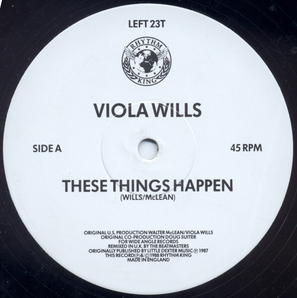 Viola Wills - These Things Happen | Rhythm King (LEFT 23T) - 3