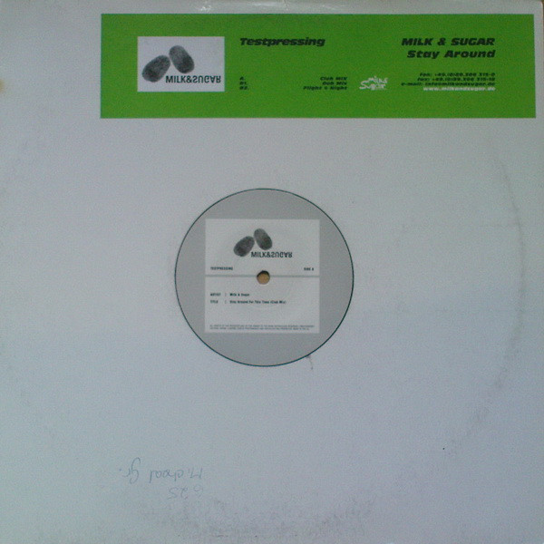 Milk & Sugar - Stay Around | Milk & Sugar Recordings (MSRM 2002/23)