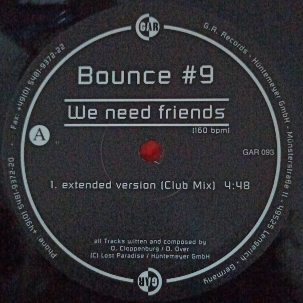 Bounce #9 - We Need Friends | Gothic Arts Records (GAR 093) - 4 Bounce #9 - We Need Friends | Gothic Arts Records (GAR 093) - 4