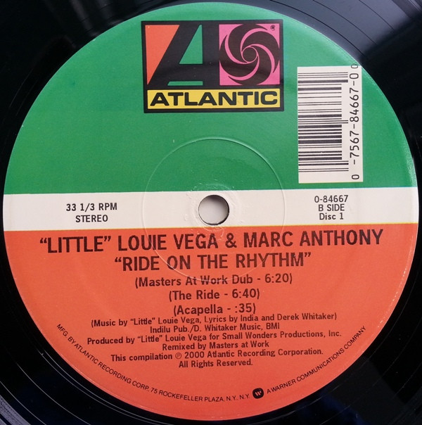 Louie Vega & Marc Anthony - Ride On The Rhythm / Keep It Comin' Now | Atlantic (0-84667) - 3