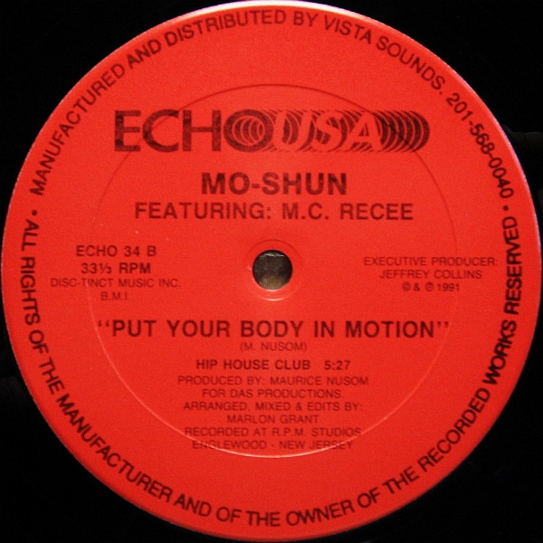 Mo-Shun Featuring M.C. Recee - Put Your Body In Motion | Echo USA (ECHO 34) - 2 Mo-Shun Featuring M.C. Recee - Put Your Body In Motion | Echo USA (ECHO 34) - 2