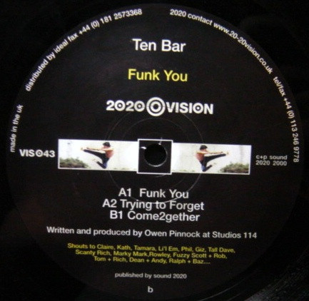 Ten Bar - Funk You | 20:20 Vision (VIS043)