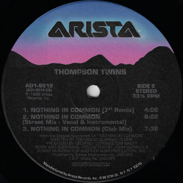 Thompson Twins - Nothing In Common | Arista (AD1-9519) - 4 Thompson Twins - Nothing In Common | Arista (AD1-9519) - 4