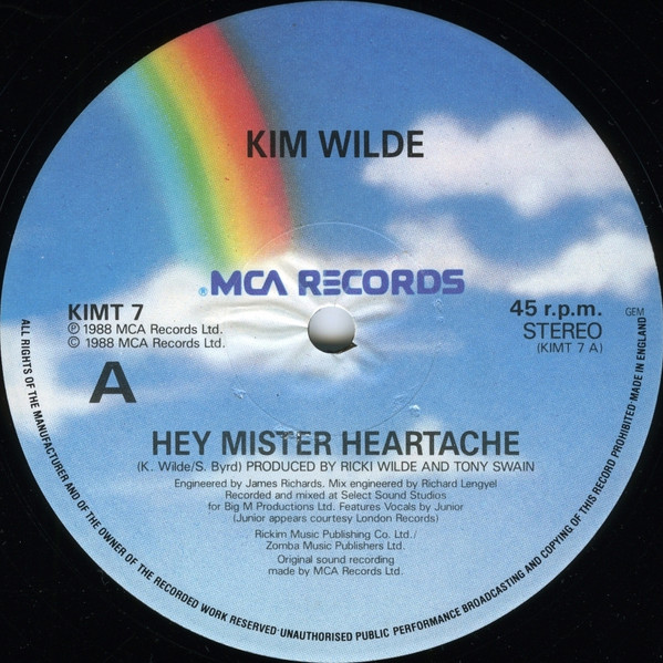 Kim Wilde - Hey Mister Heartache | MCA Records (KIMT 7) - 3