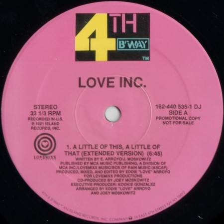 Love Inc. - A Little Of This, A Little Of That | 4th & Broadway (162 440 535-1 DJ)