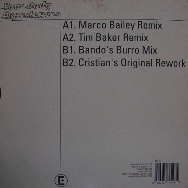 Cristian Varela - Your Body Experiences (Remixes) | Elephanthaus (ER.19) - 2