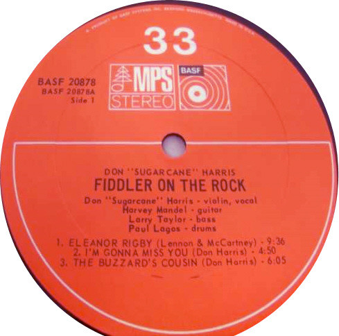Don 'Sugar Cane' Harris - Fiddler On The Rock | BASF (BASF 20878) - 2