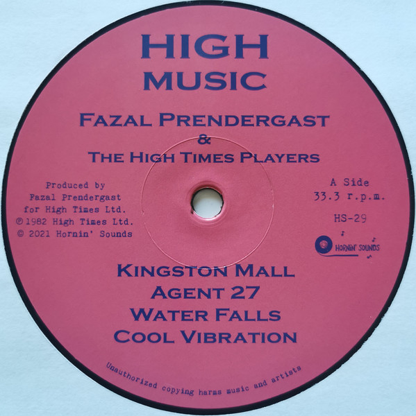 Fazal Prendergast & The High Times Players - High Music Showcase | Hornin' Sounds (HS-29) - 2