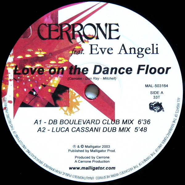 Cerrone Feat. Eve Angeli - Love On The Dancefloor | Malligator (MAL-503164) - 3