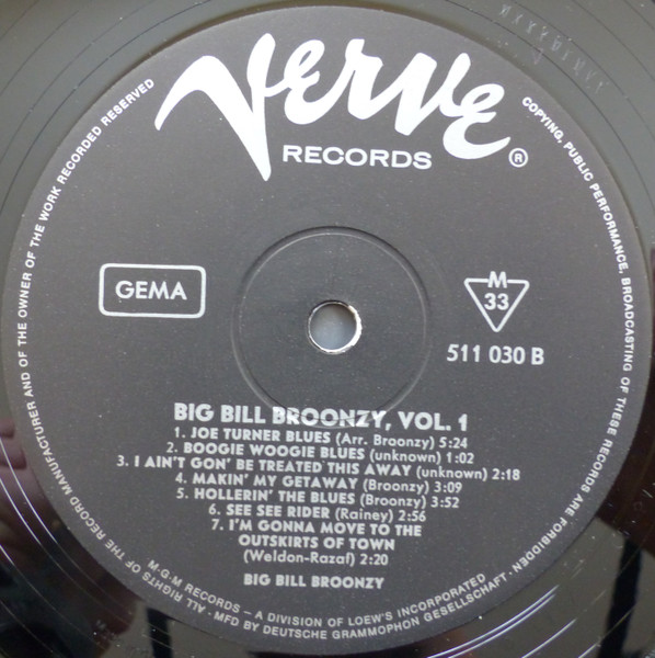 Big Bill Broonzy - Big Bill Broonzy Part 1 | Verve Records (511 030) - 4 Big Bill Broonzy - Big Bill Broonzy Part 1 | Verve Records (511 030) - 4