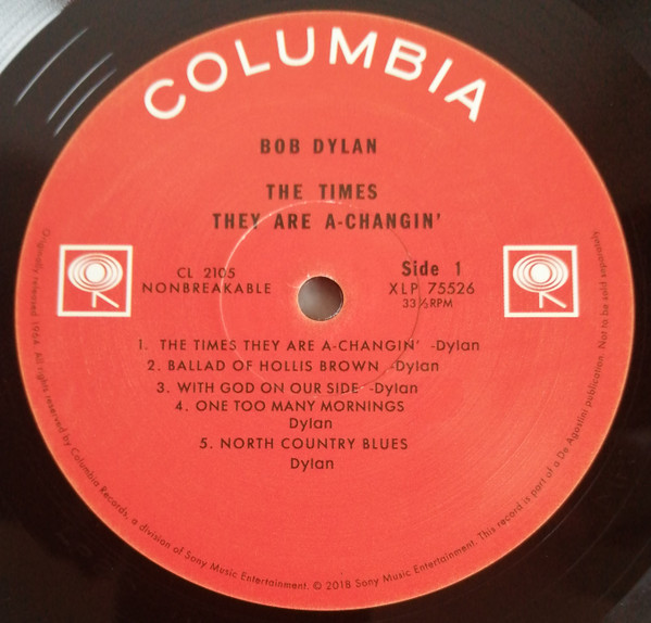 Bob Dylan - The Times They Are A-Changin' | Columbia (CL 2105) - 3