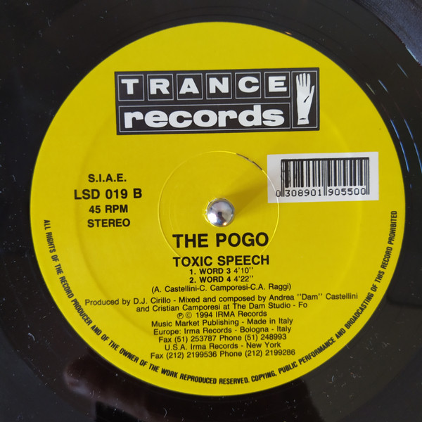 The Pogo - Toxic Speech | Trance Records (LSD 019) - 3