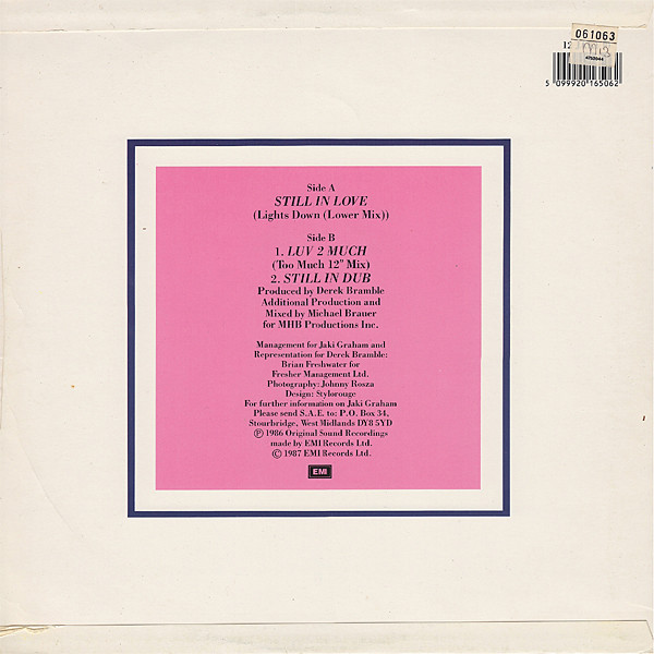 Jaki Graham - Still In Love | EMI (12JAKI 10) - 2