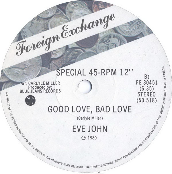 Eve John - Mutual Physical Attraction / Good Love, Bad Love | Foreign Exchange Records (FE 30451) - 4