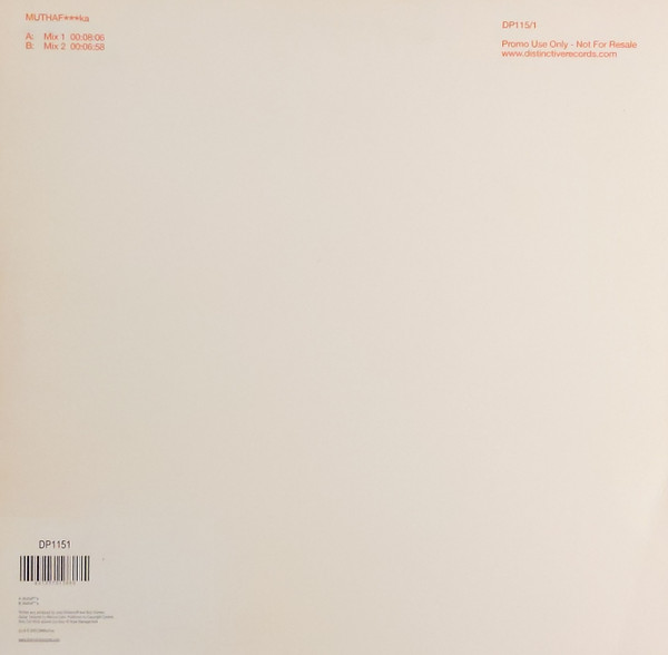Way Out West - MUTHAF***ka | Distinct'ive (DP115/1) - 2