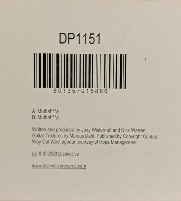Way Out West - MUTHAF***ka | Distinct'ive (DP115/1) - 5