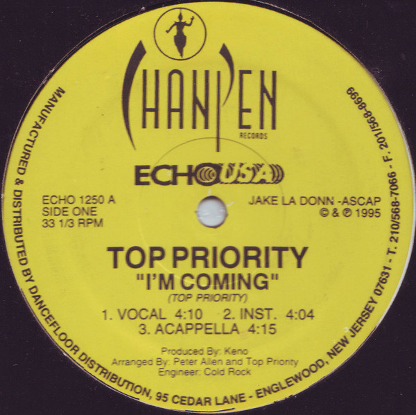 Top Priority - I'm Coming | Echo USA (ECHO 1250)