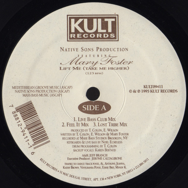 Native Sons Productions Featuring Mary Foster - Lift Me (Take Me Higher) | Kult Records (KULT09411)