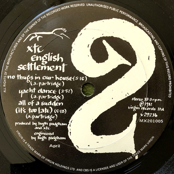 XTC - English Settlement | Virgin (V 2223) - 4 XTC - English Settlement | Virgin (V 2223) - 4