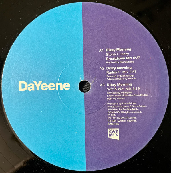 DaYeene - Dizzy Morning / Karma Is The Sign | SweMix Records (SWE T 35) - 2 DaYeene - Dizzy Morning / Karma Is The Sign | SweMix Records (SWE T 35) - 2