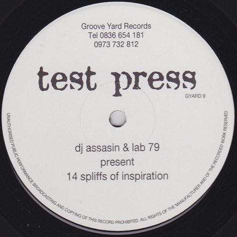DJ Assasin & Lab 79 - 14 Spliffs Of Inspiration | Groove Yard Records (GYARD 9) - main