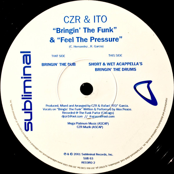 CZR & ITO - Bringin' The Funk / Feel The Pressure | Subliminal (SUB 63) - 5