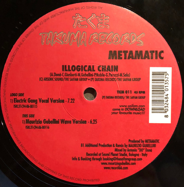 Metamatic - Illogical Chain | Takuma Records (TKM 011)
