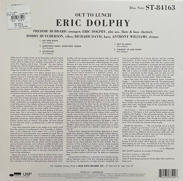 Eric Dolphy - Out To Lunch! LP | Blue Note (3587502) - 2 Eric Dolphy - Out To Lunch! LP | Blue Note (3587502) - 2