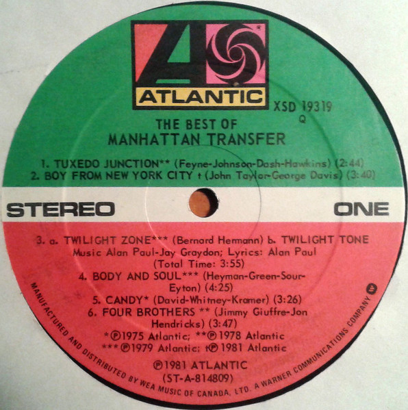 The Manhattan Transfer - The Best Of The Manhattan Transfer | Atlantic (XSD 19319) - 4 The Manhattan Transfer - The Best Of The Manhattan Transfer | Atlantic (XSD 19319) - 4