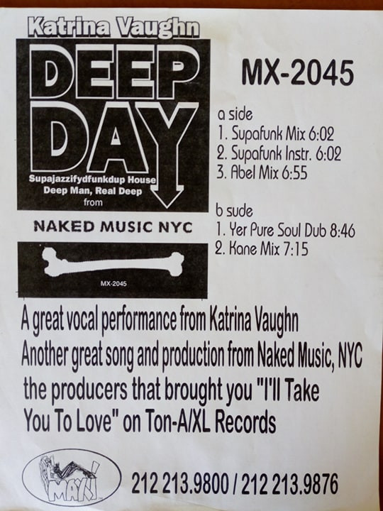 Katrina Vaughn - Deep Day | Maxi Records (MX-2045)