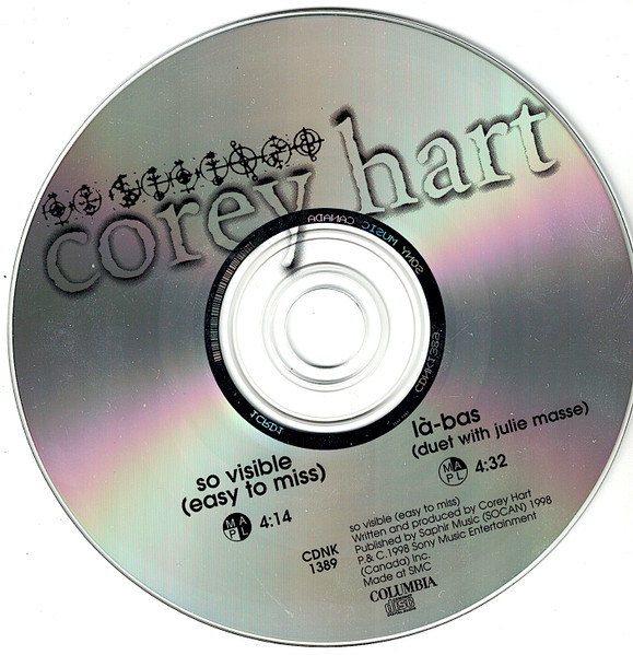 Corey Hart - So Visible (Easy To Miss) | Columbia (CDNK 1389) - main