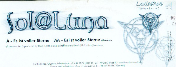 Sol@Luna - Es Ist Voller Sterne | Leviathan Recordings (0-0-2)