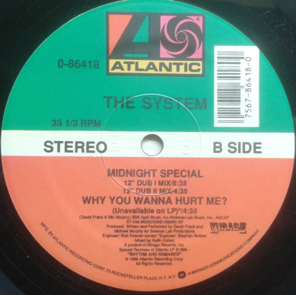 The System - Midnight Special | Atlantic (0-86418) - 4 The System - Midnight Special | Atlantic (0-86418) - 4