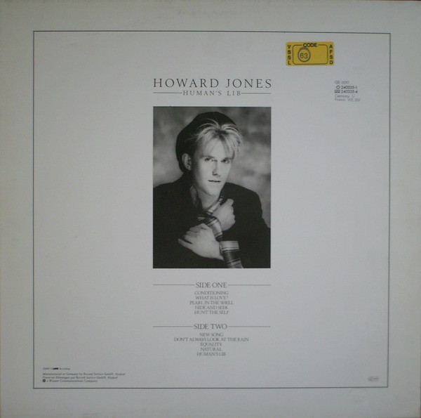 Howard Jones - Human's Lib | WEA (240335-1) - 2