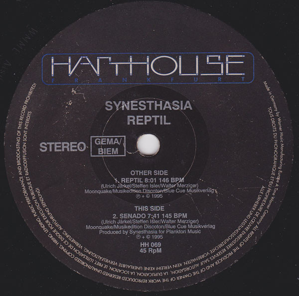 Synesthasia - Reptil | Harthouse (HH 069) - main Synesthasia - Reptil | Harthouse (HH 069) - main