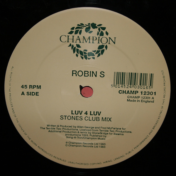 Robin S. - Luv 4 Luv | Champion (CHAMP12301) - 3