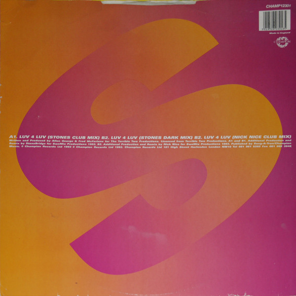Robin S. - Luv 4 Luv | Champion (CHAMP12301) - 2